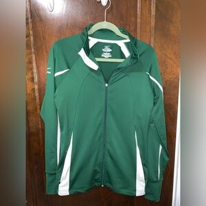 Mizuno Green and White Performance Jacket